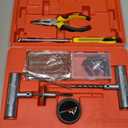 Tire Repair Kit by Boulder Tools - Heavy Duty Plug Kit for Cars, Trucks, Motorcycles, ATVs - Complete Flat Fix Automotive Tools Set with Storage Case, Valve Tool, Pliers, and Repair Plugs