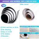 Flexible Jumbo Dry Erase White Board Roll, 41x96 Inch Large Sticky Blank Laminated Whiteboard Paper, Huge Erasable Adhesive Wall Poster Sheet for Office,Classroom