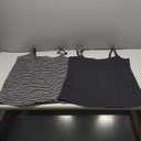 Amazon Essentials Women's Slim-Fit Camisole, Pack of 4, Black/Pale Pink/Stripe/White, Large