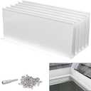Gutter Valley Splash Guard,Aluminum Rain Diverter Roofing Gutter Splash Guards for Valley,Corner or Straight,10 Inch Each (6 Pcs White)