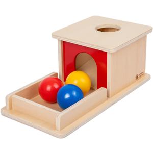 Adena Montessori Wooden Toy for 6-12 Month Baby 3 Balls,Sorting and Stacking Colorful Learning Education Toy for Toddler Kid 1-2 Year Old, Preschool Girl and Boy Gift(Full Size Typical)