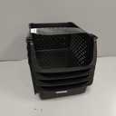 TidyFriend 4 Pack Stackable Storage Bins Open Front for Pantry Organizers and Storage, Pantry Storage for Food, Kitchen and Home Organization, Plastic Storage Bins, Dorm Room Essentials (Black)