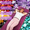PHYMAT Far Infrared Amethyst Heating Pad (70"x31")- 5 Color Natural Crystal Heating Mat - Amethyst Full Body Infrared Mat - Bio Amethyst Mat with Auto Shut Off - Overheat Protection,Smart Control