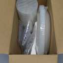 FULING 175 PCS Clear Party Supplies Disposable Dinnerware Set Plastic Plates and Paper Napkins Cups Silverware Serve 25 Sets for Birthday Bridal Shower Wedding Engagement Graduation Parties