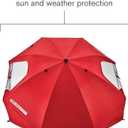Sport-Brella Premiere UPF 50+ Umbrella Shelter with Patented Side Panels and Tilt Mechanism, Heavy-Duty 1.25 Inch Center Pole, Auger Anchor for Sand and Grass