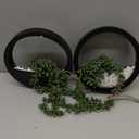 Der Rose 2 Pack Fake Plants Hanging Artificial Succulents Plants in Black Pots for Living Room Bathroom Accessories Boho Farmhouse Wall Decor