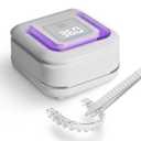 FSA HSA Eligible | 2-in-1 Ultrasonic & U-V Dental Cleaner, 42kHz Deep Cleaning Machine with Digital Timer, 180ml Pod for Retainers, Aligners, Mouth Guards | Viewing Port (White)