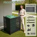 48" H×38" W（2 Panels） Privacy Fence Panels, AC Unit Fence