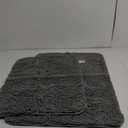OLANLY Bathroom Rugs Sets 2 Piece, Soft Absorbent Chenille Bath Mats and U-Shaped Contour Toilet Mat Area Rug Set, Machine Washable Bath Carpet, Home Decor Accessories(30"x20"+24"x20", Grey)
