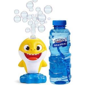 Little Kids Baby Shark NO Spill Musical Bubble Machine,Bubble Toy for Baby, Toddlers and,Amazon Toys Exclusive with 20oz of Extra Bubble Solution 91273E Multicolor