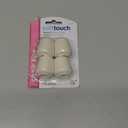 SoftTouch 7/8" Round Non-Marking Rubber Slip-On Chair Leg Tips, Nonslip Protective Furniture Leg Caps for Chairs, Stools, and Tables on Hard Surfaces, Set of 4, White