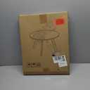 Fokebel Side Table, Small Metal Side Table, Garden Side Table, Round, Coffee Table with Adjustable Table Legs (Black, Diameter 45 x 45 cm)