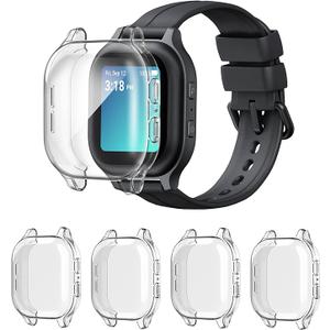 Valband 4 Packs Screen Protector Compatible with Gabb Watch 2/1 Ultra Slim Soft Full Cover Case for Gabb Kids Watch,(NOT Compatible with Gabb Watch 3e/3), Set of 3