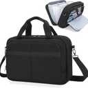Accordion File Organizer with Lockable Zipper, Expanding File Folder Document Bag for A4 / Letter Size Files, Black (Empty Bag, Patent Design)