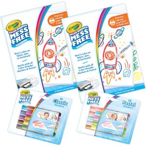 Crayola Color Wonder Mess Free Coloring Kit (120ct), 100 Mess Free Coloring Pages & 20 Mini Markers, Toddler Travel Activity, Gift for Toddlers