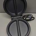 Elite Gourmet EOM123 Non-Stick Omelet, Frittata, Snack Pocket Maker, Dessert Maker, 2 Individual 5.6" Omelets, Stainless Steel