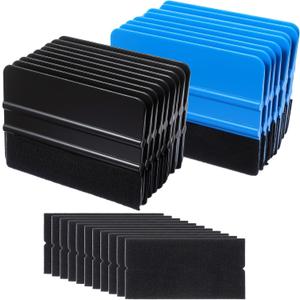 20 Pack Vinyl Squeegee with Felt Edge, 4 Inch Car Vinyl Scraper Decal Applicator Window Tint Wallpaper Smoothing Tool for Car Wrap Window Tint Wallpaper Professional Scratch Free Squeegee