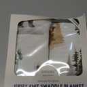 GRSSDER Baby Blankets Super Soft Stretchy Jersey Swaddle Blanket 2 Pack for Baby Boys, Double Layer Reversible Receiving Blankets 34 x 44, Extra Large for Swaddling, Deer & Bear