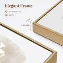 Neutral Wildflower Framed Wall Art Boho Botanical Vintage Minimalist Floral Canvas Farmhouse Wall Decor Beige Prints for Living Room Bedroom Office, 3 Panels, 16x24 Inch, 16"x24"x3 Panels Framed