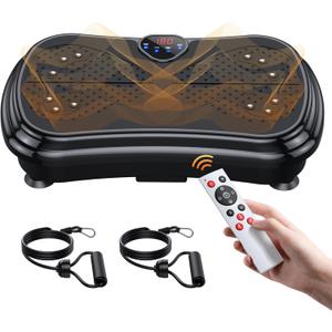 Vibration Plate Exercise Machine Weight Loss, Full Body Vibration Plate for Lymphatic Drainage, 180 Adjustable Speeds Vibrating Plate 400 Lbs Capacity Fitness Platform for Women Men