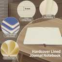 2 Pack Lined Journal Notebook for Women Men, A5 Hardcover Leather Journals with 400 Pages 80 GSM Thick for School Office Writing Business Travel, College Ruled Notebooks with Magnetic Buckle (Purple)