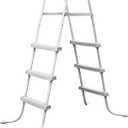 Above Ground Pool Ladder, Heavy Duty Luxury Pool Ladder, Corrosion Resistant Metal Frame, Suitable for Pools up 42 Inches tdeep Above Ground, Easy to Assemble and Climb,Anti Slip