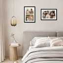 JCJMY 12x18 Double 8x10 Picture Frame, Display 2 8x10 Photos or 12x18 Picture, Two Opening 8 x 10 Collage Frame for Wall Hanging, 8 by 10 Multi Photo Frame, Black