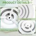 Therwen 2 Pcs 10 Inch Round Vent Cover, White Round Ceiling Diffuser with Screws HVAC Vent Duct Cover Replacement Exhaust Fan Covers for Home Office Kitchen Ventilation Use Outer Dimensions: 13-15/16"