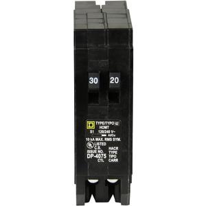 Square D - HOMT3020CP Homeline 1-30-Amp 1-20-Amp Single-Pole Tandem Circuit Breaker