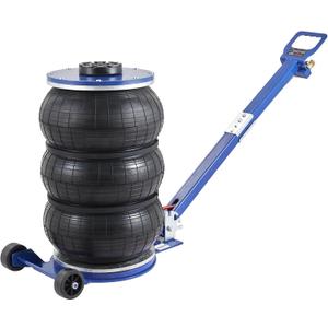 VEVOR Air Jack, 5 Ton/11000 lbs Triple Bag Air Jack, Airbag Jack with Six Steel Pipes, Lift up to 18.5 inch/470 mm, 3-5 s Fast Lifting Pneumatic Jack, with Adjustable Handle for Car, Garage, Repair