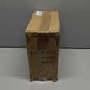 Supteron Bathroom Trash Can with Lid 3.2 Gallon Narrow Trash Can Small Plastic Trash Bin 12 Liter Rectangular Plastic Garbage Can with Press Type Lid for Bedroom Bathroom Milk White