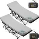CYMULA Camping Cot Mattress 2in Memory Foam Sleeping Pad,Soft Warm Non-Slip Camping Mattress Topper with Retaining for Adults,Portable Roll up Pad for Travelonly Mattress