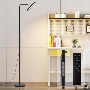 Tall LED Floor Lamps,Modern Bright Eye-Care Standing Lamp, 72'' Torchiere Sky Rotary Lamps with Remote & Touch Control, Black Corner Lamps for Living Room,Bedroom,Office