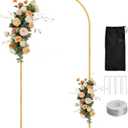7.2FT Arch Backdrop Stand for Parties, Metal Balloon Arch kit Stand, Gold Wedding Arch Stand Frame for Gender Reveal Ceremony Birthday Anniversary Bridal Graduation Party Event Decoration