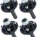 4 Sets Trailer Axle Kits with 4 on 4 Bolt Idler Hub and 1 Round BT8 Spindle