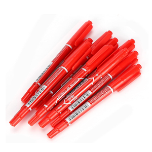 Haofy 5pcs Quick-Drying Drawing Marker Set Dual-Ended Colored Marker Pen for Sketching, Graffiti, 5.5" Pen for Artists, Plastic Material (Red)