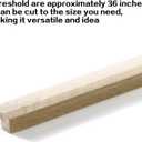 Kigley Solid Red Oak Interior Threshold Wood Overlap Doorways Reducer Threshold, 36 Inches Long (Right Angle Style)