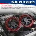 Dual Radiator Fan with Control Module Replacement for Pathfinder 2013-2017 Replacement for QX60 2014-2019 Replacement for JX35 2013 Replacement for 621-586 621586 214813JA2E NI3115149