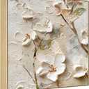 30x30 Frame for Stretched Canvas Art, DIY Metal Canvas Floater Frames with 1.5" Deep for Oil Diamond Paintings Vintage Prints Artwork, Aesthetic Home Accents Living Room Decor (Natural)