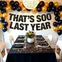 KatchOn, Glitter That's So Last Year Banner Black - 10 Feet, Pre - Strung, No DIY | Black Happy New Year Sign | New Years Eve Party Supplies 2026, New Years Decorations 2026 | New Year Banner, NYE Decorations 2026