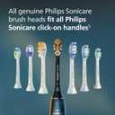 Philips Sonicare C3 Two-in-One - Genuine Replacement Electric Toothbrush Heads, Black, 4 Pack One Year Supply, HX9044/95