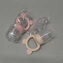 2 Pack Silicone Baby Fruit Feeder with Mini Freezer Tray, Breastmilk Popsicle Molds for Baby Teething Relief, Fresh Food Feeder for Safe Infant Self Feeding, Extra Food Pouches - Pink