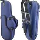 Alto Saxophone Case, Professional Nylon with Backpack Straps, Lightweight Durable Tenor for Alto Sax, Accessories Storage (blue)