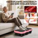 Vibration Plate Exercise Machine, 130 Levels Full Body Workout Vibrating Plate for Lymphatic Drainage Weight Loss, 450 Lbs Capacity Shake Platform with Resistance Bands Bluetooth for Women Men