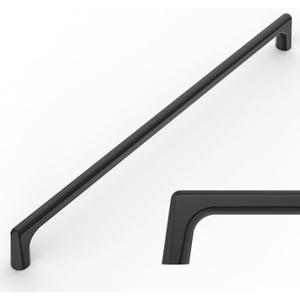 Amerdeco 10 Pack Matte Black Cabinet Pulls 10 Inch(256MM) Hole Centers Kitchen Cabinet Handles Hardware Kitchen Handles for Cabinets Cupboard Handles Drawer Pulls ZH0041