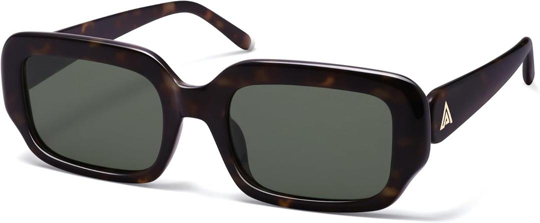 Appassal Retro Polarized Square Sunglasses for Women Chunky 70s 80s Sunnies Trendy Vintage Fashion Frames AP3733