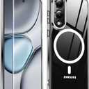 PITCHESSY for Samsung Galaxy S25 Case with Screen Protector,[Compatible with Magsafe] Military-Grade Protection,Magnetic Phone Case for Samsung Galaxy S25,Clear
