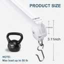MaKefeile Ceiling Curtains Track System, Flexible & Bendable Curtain Tracks for Ceiling Mount, Heavy Duty Aluminum Sliding Room Divider Track Rail with Hooks for Living Room, RV, Office, White, 9ft