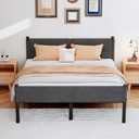 Metal Bed Frame,14Inch King Size Bed Frame with Storage Space,Heavy Duty Sturdy Mattress Foundation,Easy Assembly,No Box Spring Needed,King Grey
