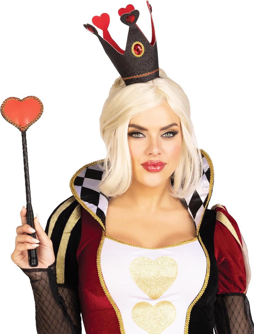 Leg Avenue Women's 2 Pc Crown and Scepter Costume Set
 (Black/Red)